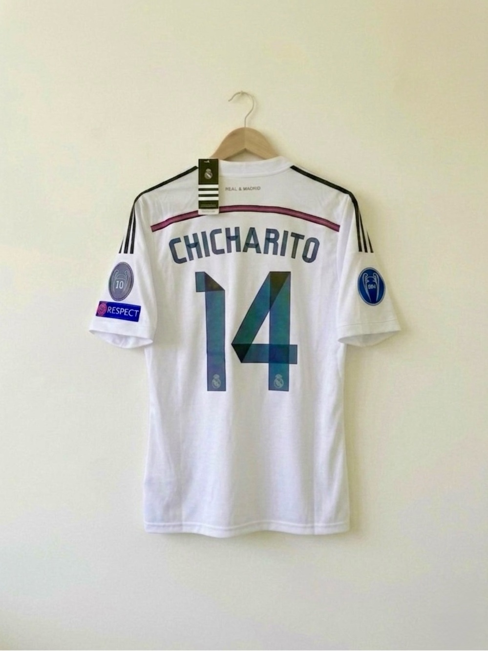 Chicharito #14 Real Madrid 14/15 UCL  Home Jersey Size Large
